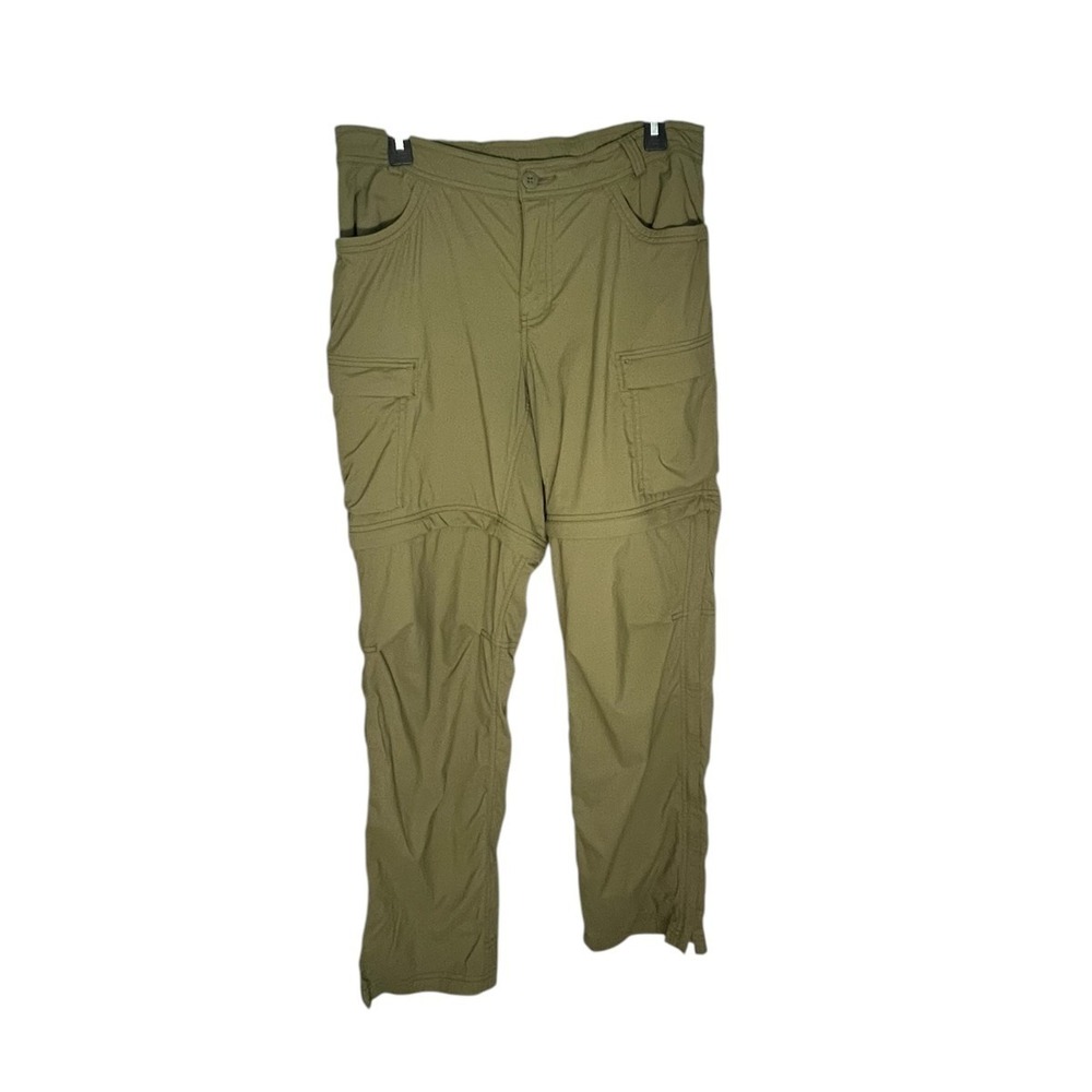 REI‎ Co-op Women's Green Zip Off Convertible Cargo Hiking Pants Zip Leg 14